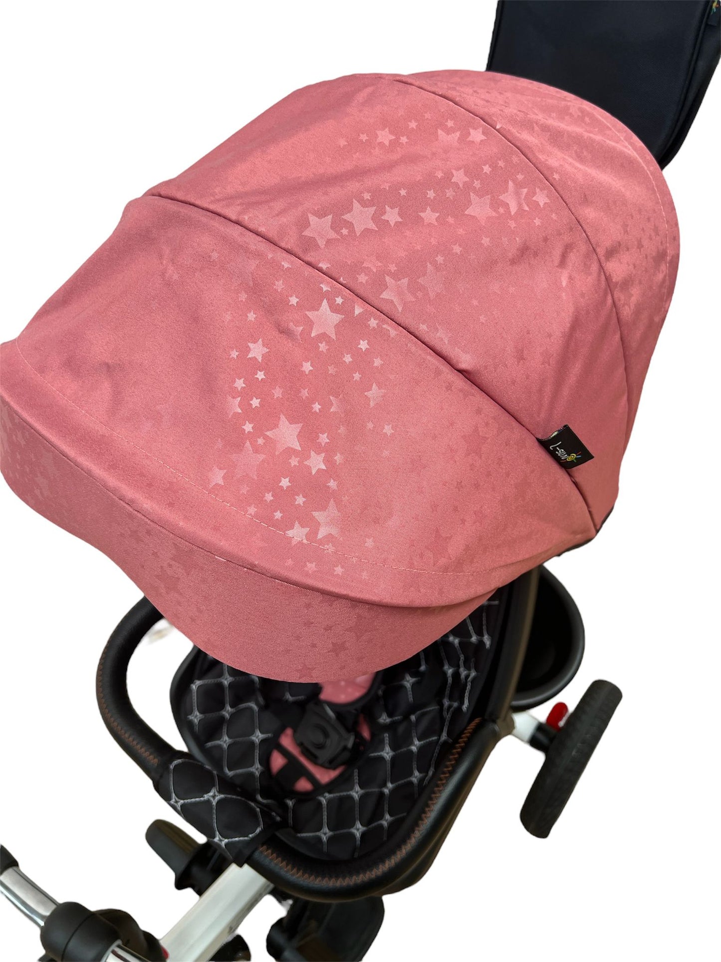 Triciclo plegable, con posición para dormir y asiento reversible, Modelo Rosa