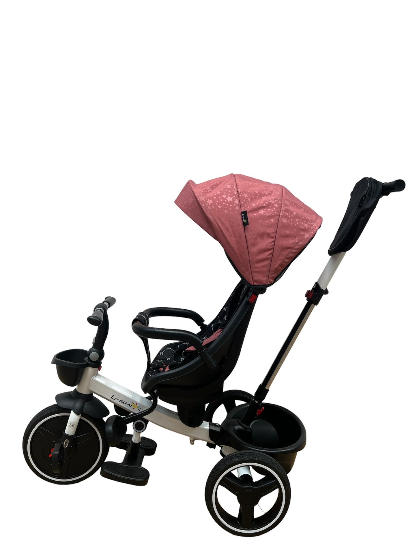 Triciclo plegable, con posición para dormir y asiento reversible, Modelo Rosa