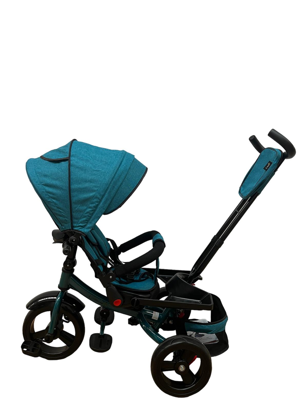 Triciclo Verde con Posición para Dormir equipado con Asiento Reversible