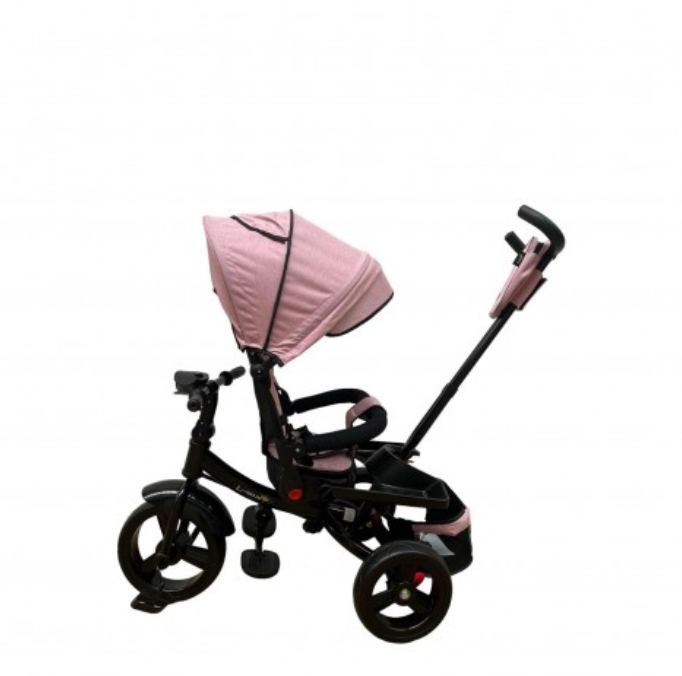 Triciclo para Niños, Provisto de Asiento Reversible y Posición para Dormir, Color Rosa