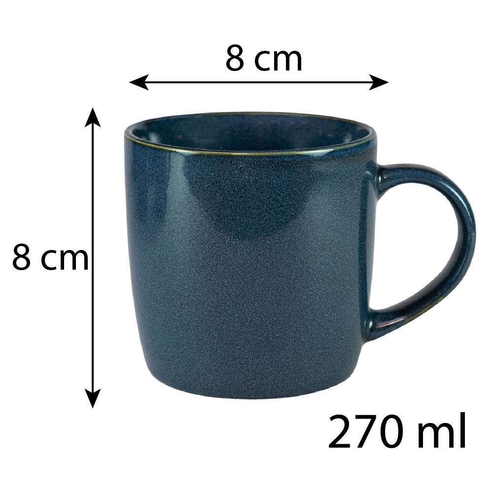 Set of 6 Blue cups 270 ml