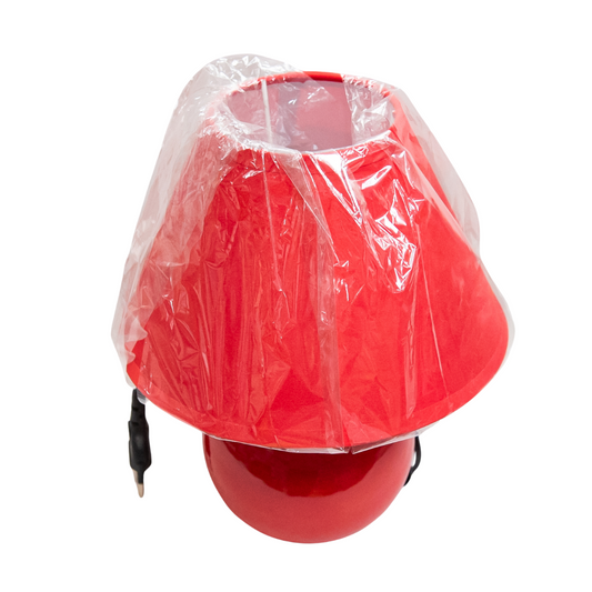 Rote Keramiklampe 22x19 cm