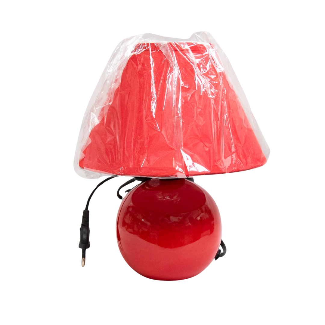 Red ceramic lamp 22x19 cm