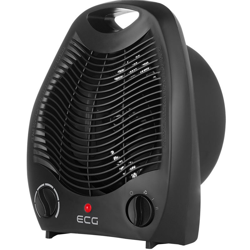 Calentador eléctrico ECG TV 3030 Heat R, 2000 W, 2 velocidades, 3 modos de funcionamiento, termostato, negro