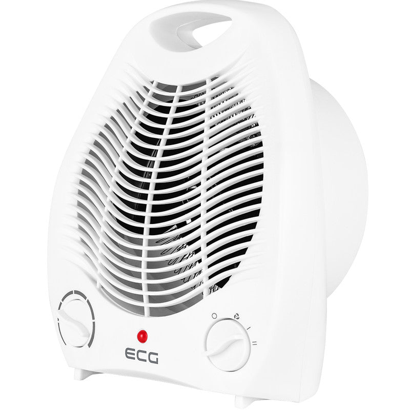 Calentador eléctrico ECG TV 3030 Heat R, 2000 W, 2 velocidades, 3 modos de funcionamiento, termostato, blanco