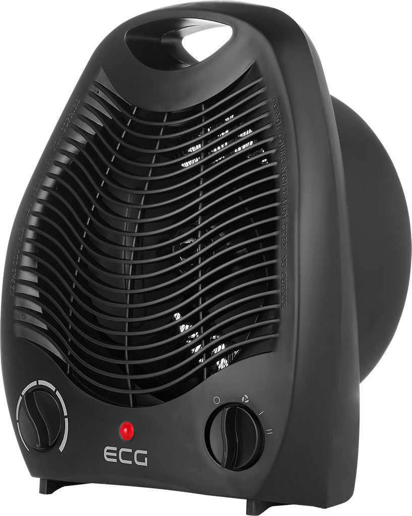 Calentador eléctrico ECG TV 3030 Heat R, 2000 W, 2 velocidades, 3 modos de funcionamiento, termostato, negro