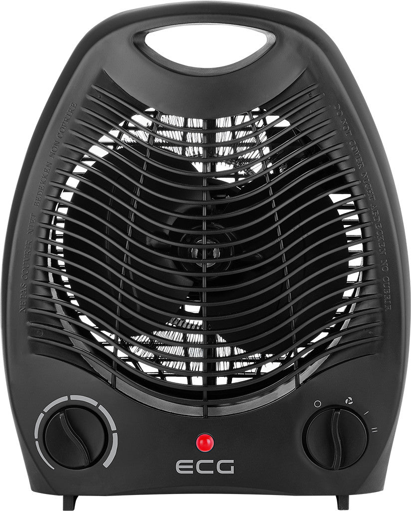 Calentador eléctrico ECG TV 3030 Heat R, 2000 W, 2 velocidades, 3 modos de funcionamiento, termostato, negro