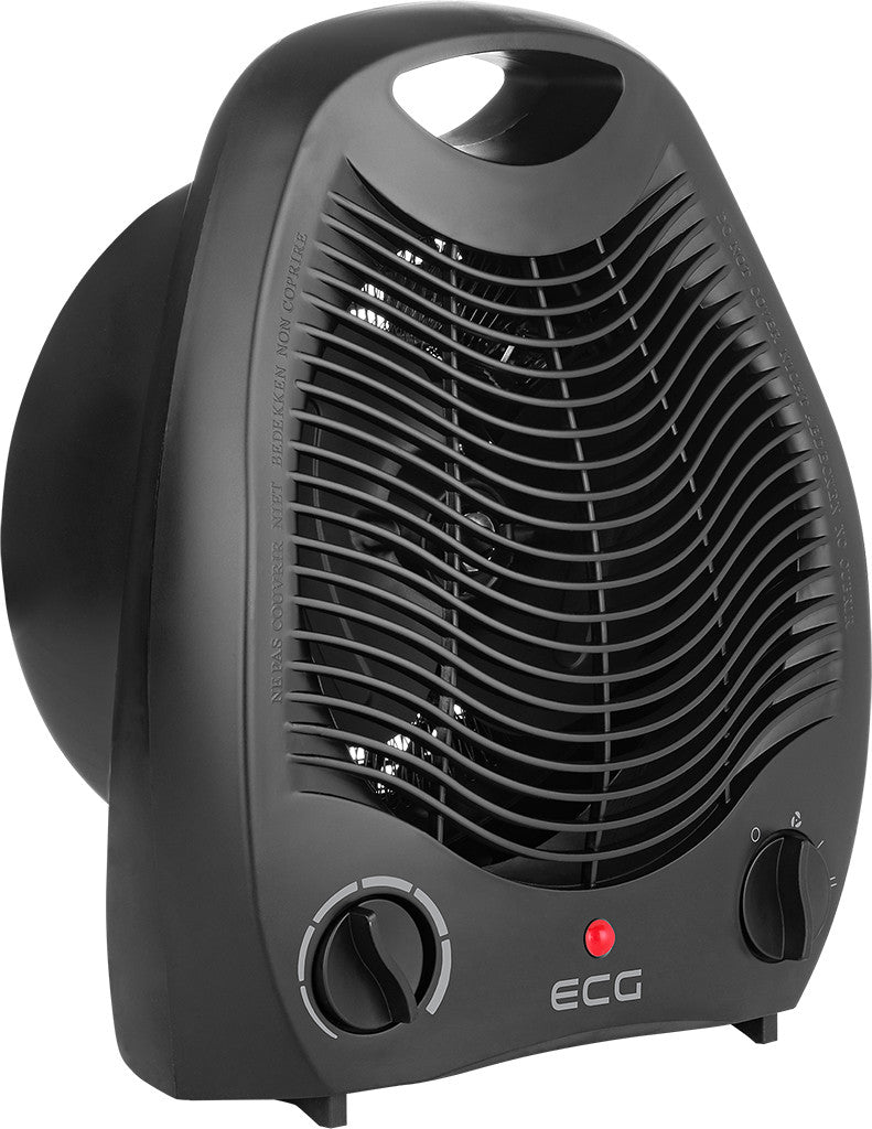 Calentador eléctrico ECG TV 3030 Heat R, 2000 W, 2 velocidades, 3 modos de funcionamiento, termostato, negro