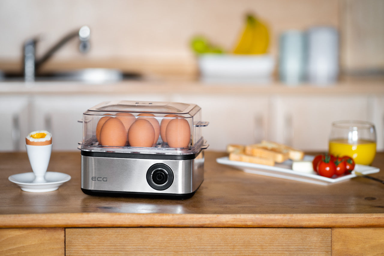 Device for boiling and frying eggs ECG UV 5080, 500 W, 8 boiled eggs, 4 fried eggs