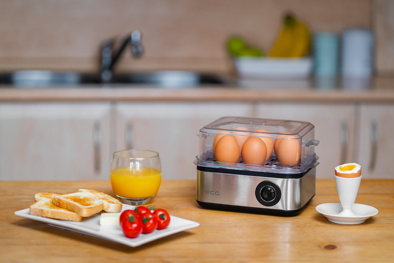 Device for boiling and frying eggs ECG UV 5080, 500 W, 8 boiled eggs, 4 fried eggs