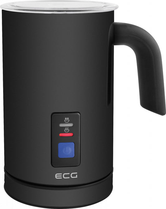 Espumador de leche ECG NM 119, 240 ml, 500W, acero inoxidable negro mate