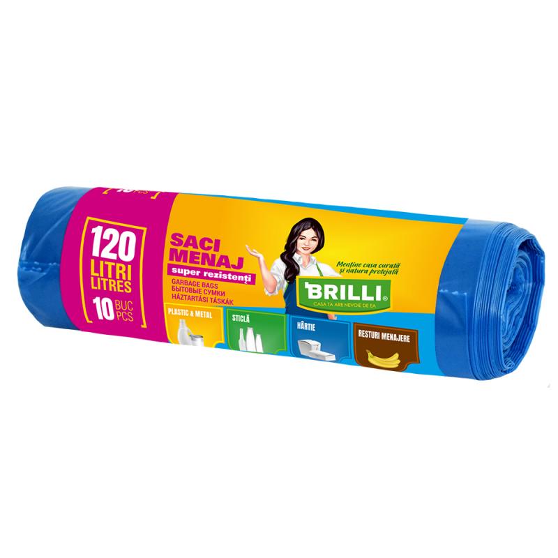 Brilli Saci Menaj 120L 10/Set Sr Albastri