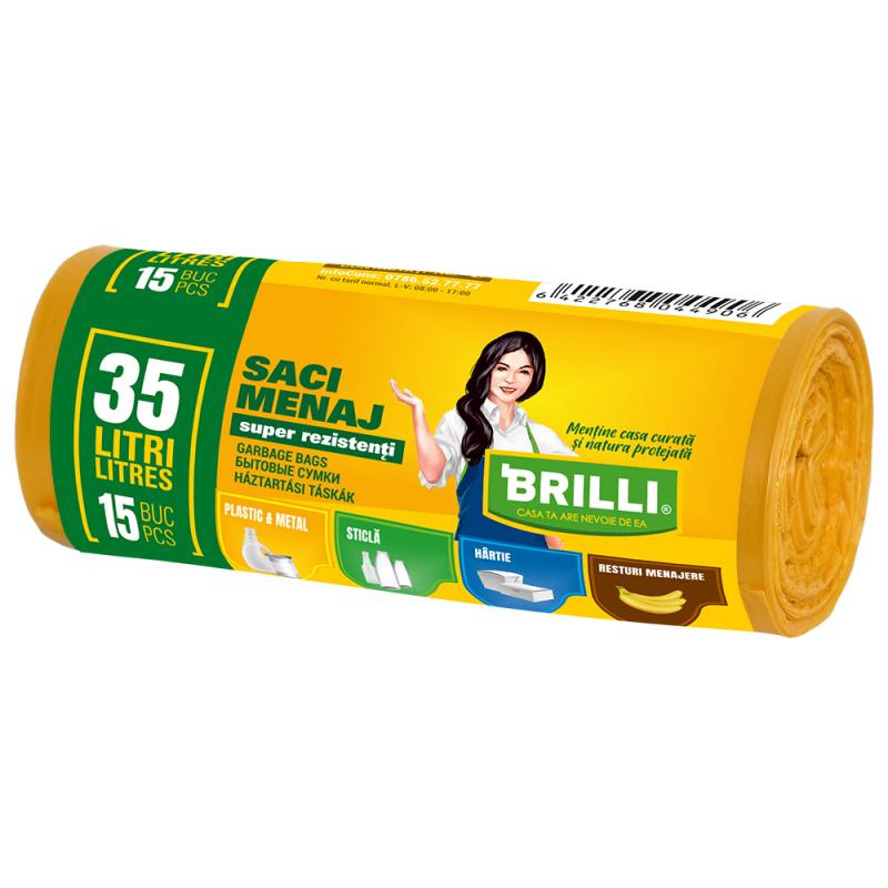 Brilli Saci Menaj 35L 15/Set Sr Galbeni