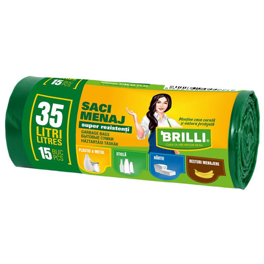 Brilli Saci Menaj 35L 15/Set Sr Verzi