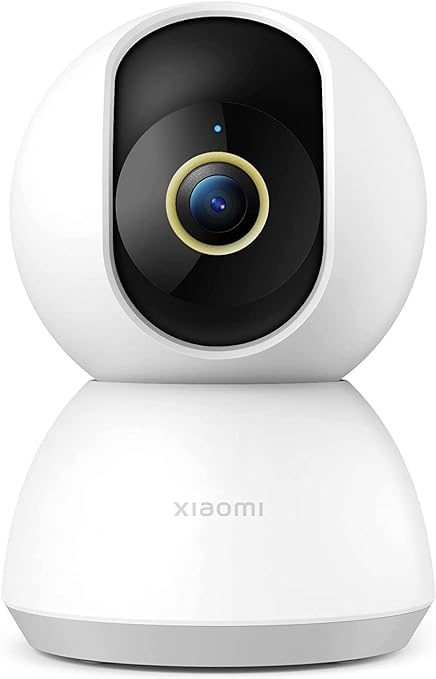 Xiaomi C300 Smart Camera, 2K Clarity, 360° Vision, AI Human Detection, F1.4 Large Aperture and 6P Lens, Enhanced Color Night Vision in Low Light, Full Encryption for Privacy Protection, White