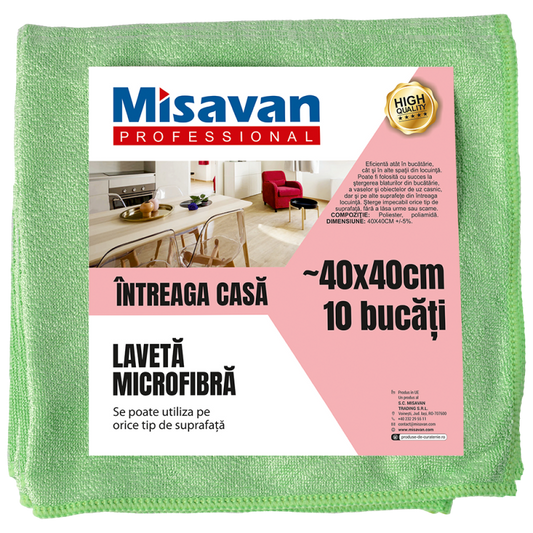 Laveta Microfibra Intreaga Casa 10/Set Verde