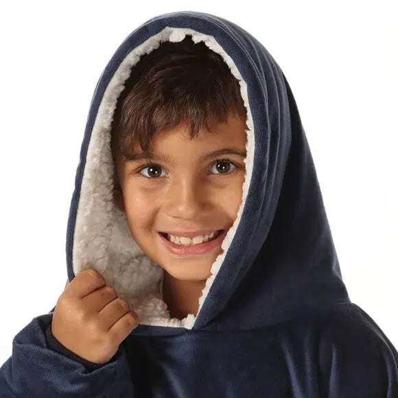 Hooded blanket for children up to 10 years old