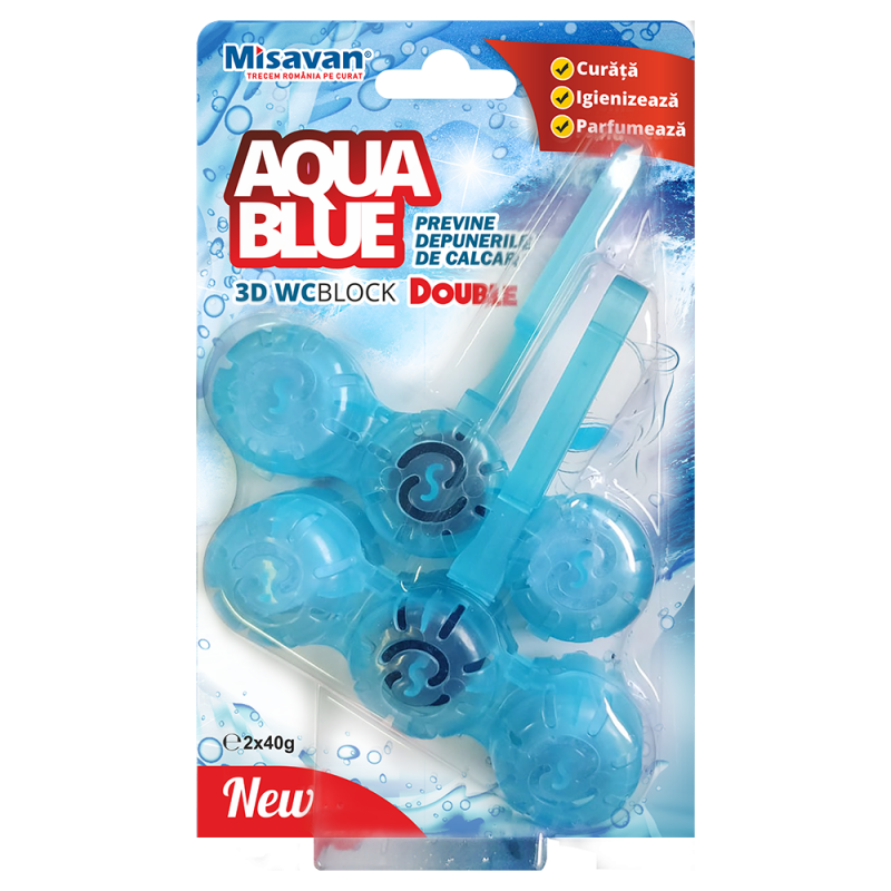 Misavan WC Aqua Azul 3D 2X40G