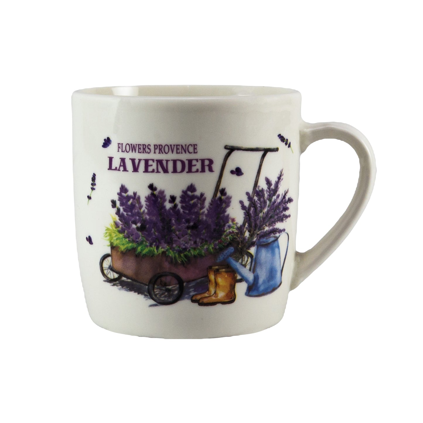 Cana 170 ml Alb cu design Lavanda