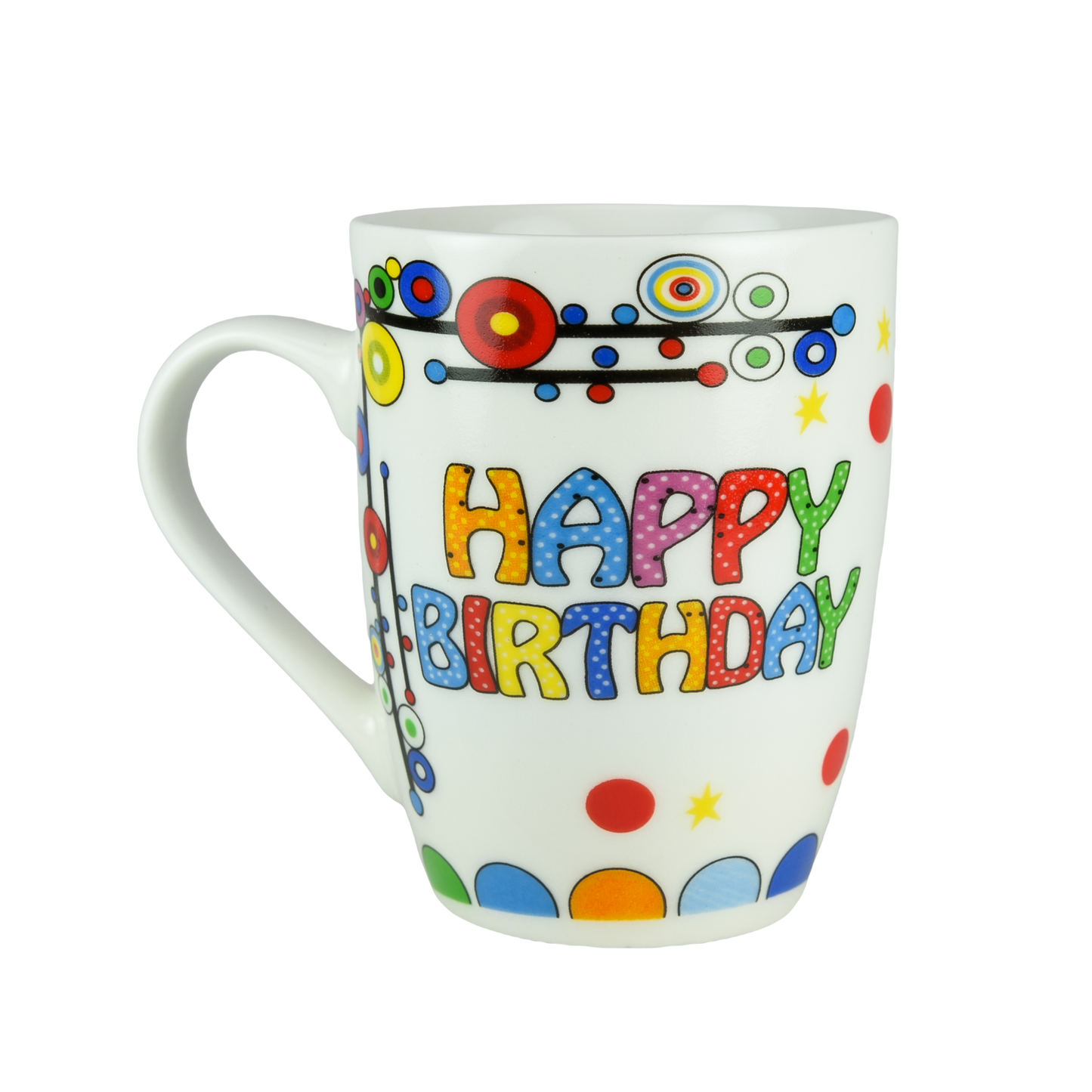 Cana 320 ml Alb, cu design happy birthday