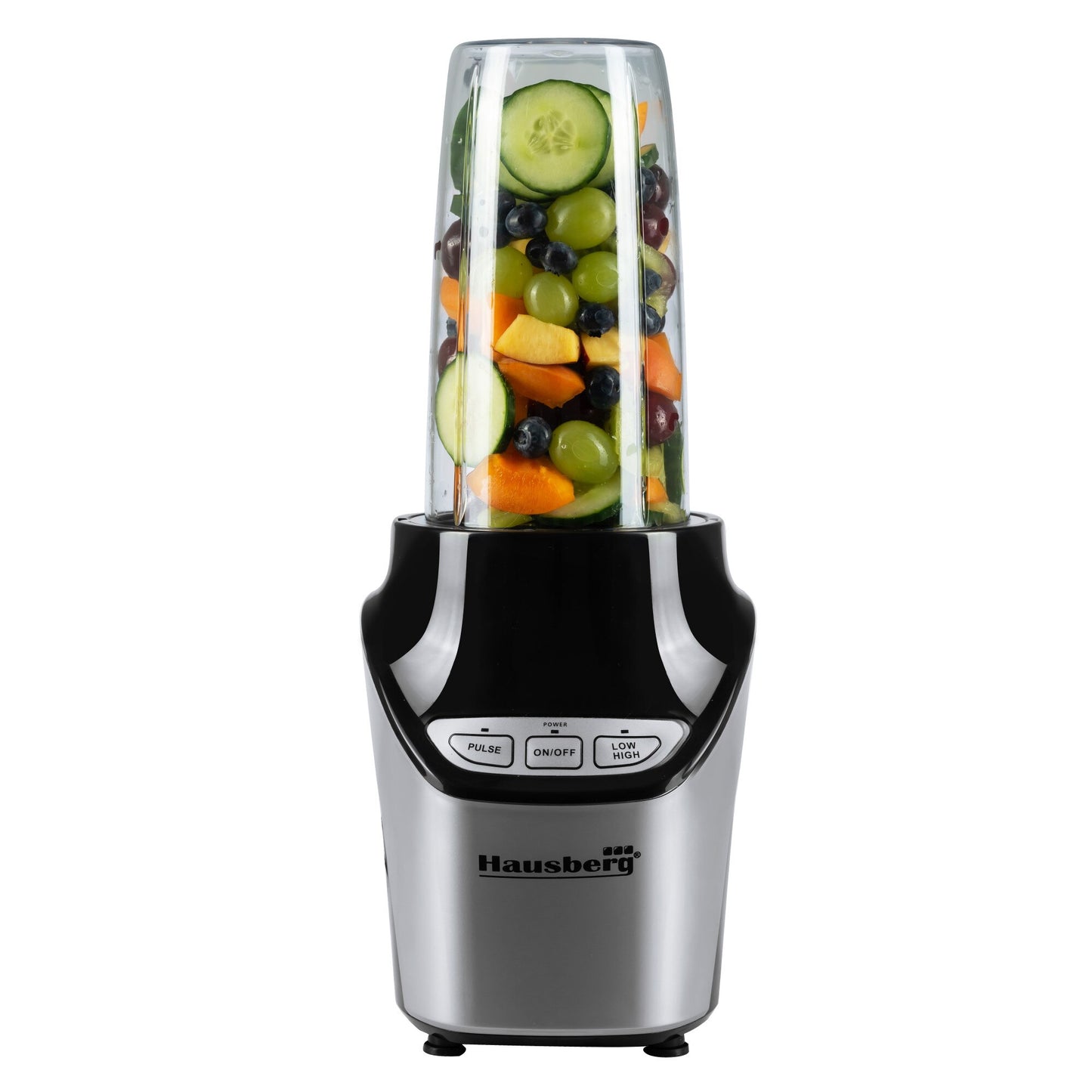 Blender 2 in 1, power 1000W, Hausberg HB7705N, Nutrition Extractor, 8 pcs black + SPATULA HB-H13 GIFT