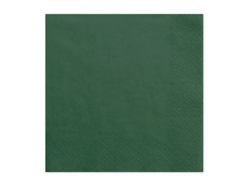 Green napkins 33x33, 2 layers, 100 pcs/pack