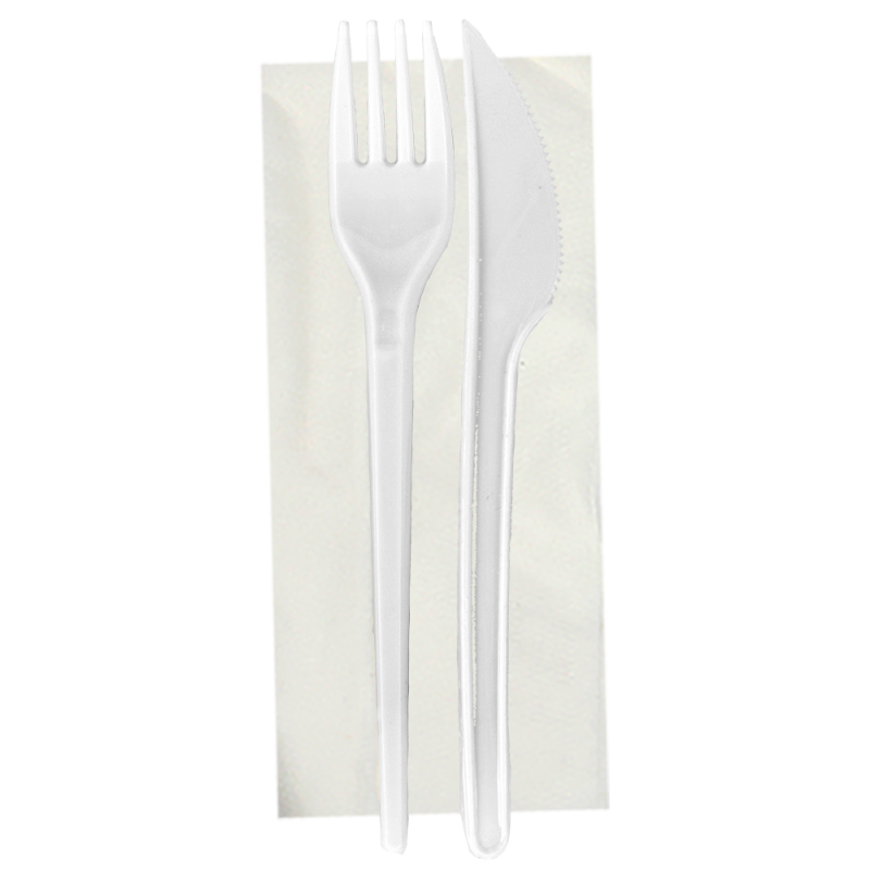 Reusable Bis Set (Fork+Knife+Napkin) 100/Set