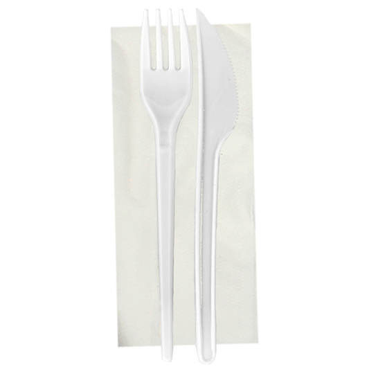 Reusable Bis Set (Fork+Knife+Napkin) 100/Set