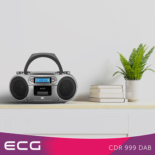 Audiosystem ECG CDR 999 DAB, 2 x 1,5 W RMS, Radio, USB, CD, Kassette, MP3, UKW