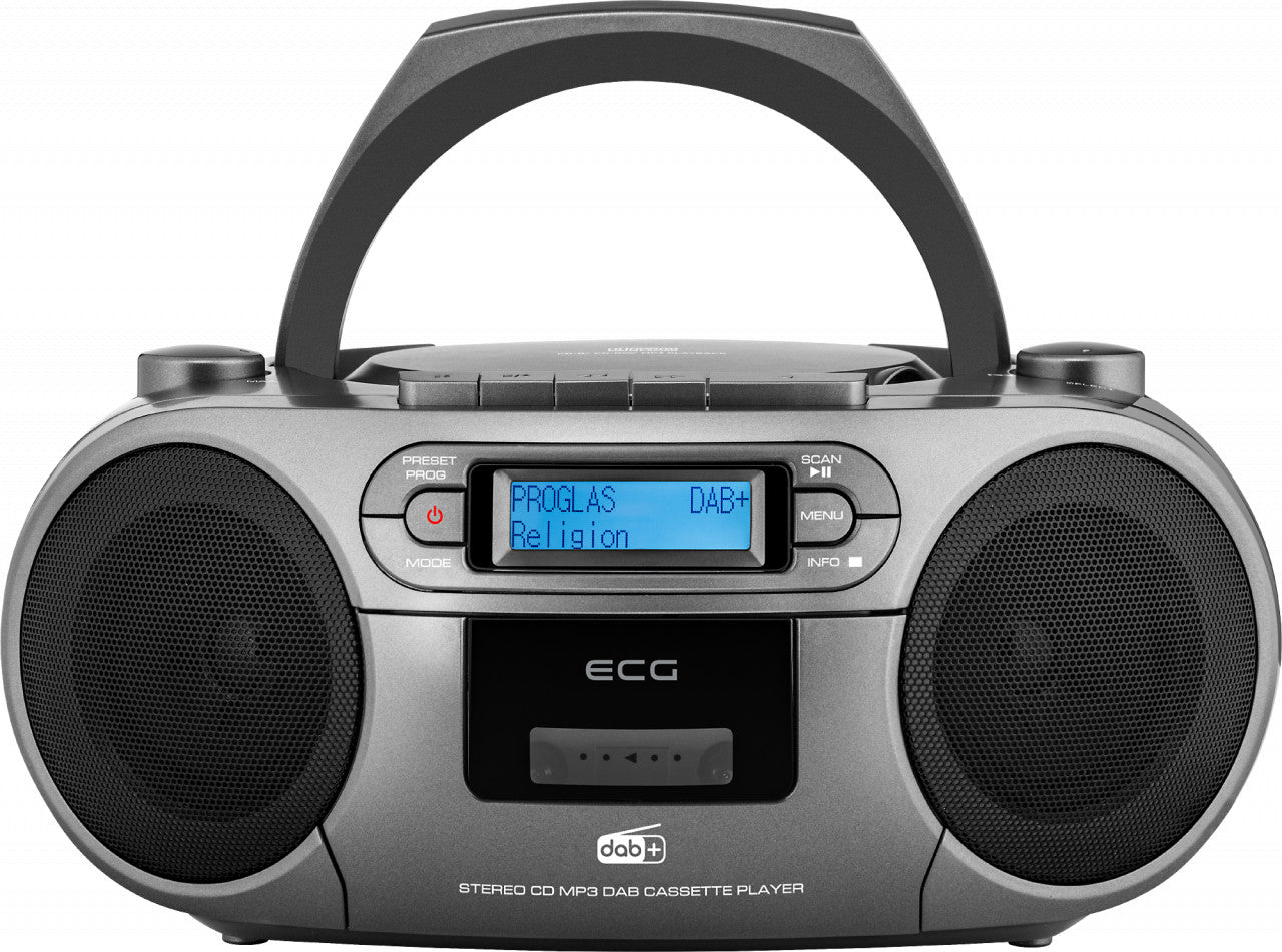 Audiosystem ECG CDR 999 DAB, 2 x 1,5 W RMS, Radio, USB, CD, Kassette, MP3, UKW