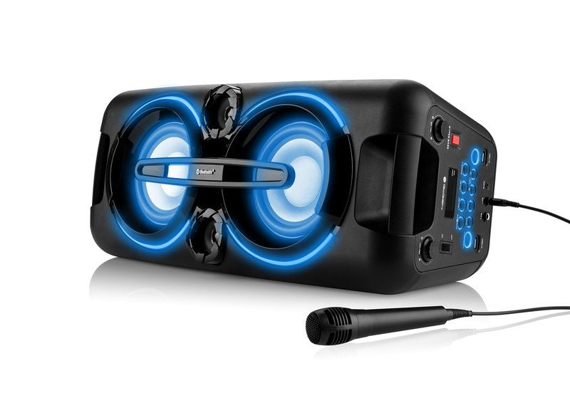 Hordozható audiorendszer GoGEN BPS 686, 2 x 30 W, Bluetooth, FM rádió, karaoke, 2xUSB, AUX IN