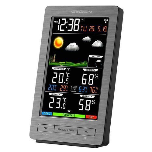 Statie meteo interior-exterior GoGEN ME 2930, senzor extern fara fir, LCD color