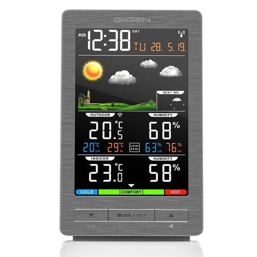 Indoor-outdoor weather station GoGEN ME 2930, external wireless sensor, color LCD