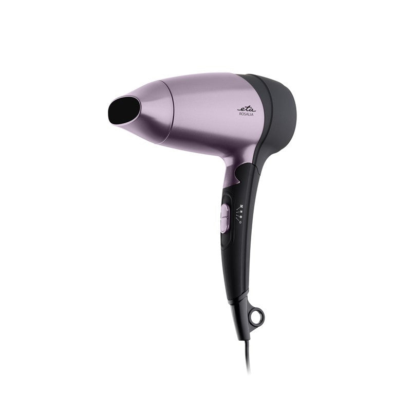 Secador de pelo para viaje ETA Rosalia 6320 morado, 1200 W, 2 velocidades, 3 niveles de temperatura, concentrador