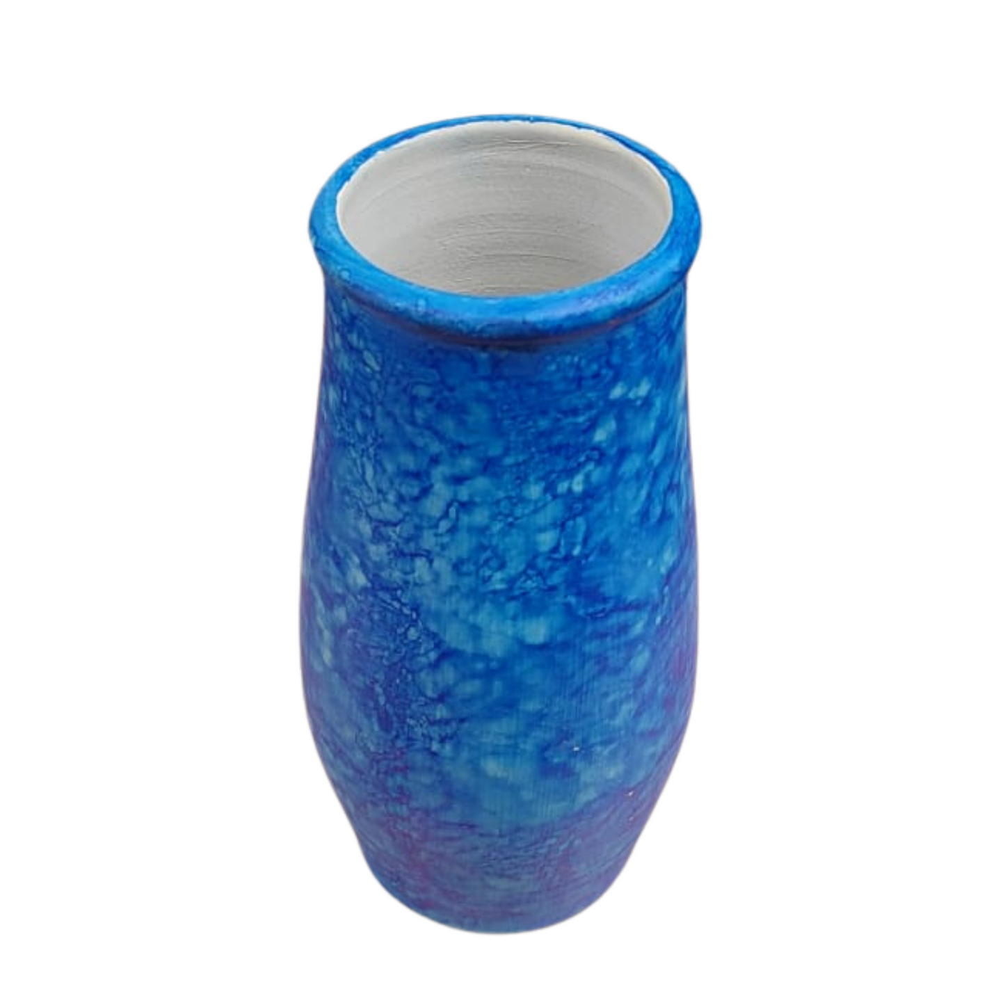 Blue painted vase