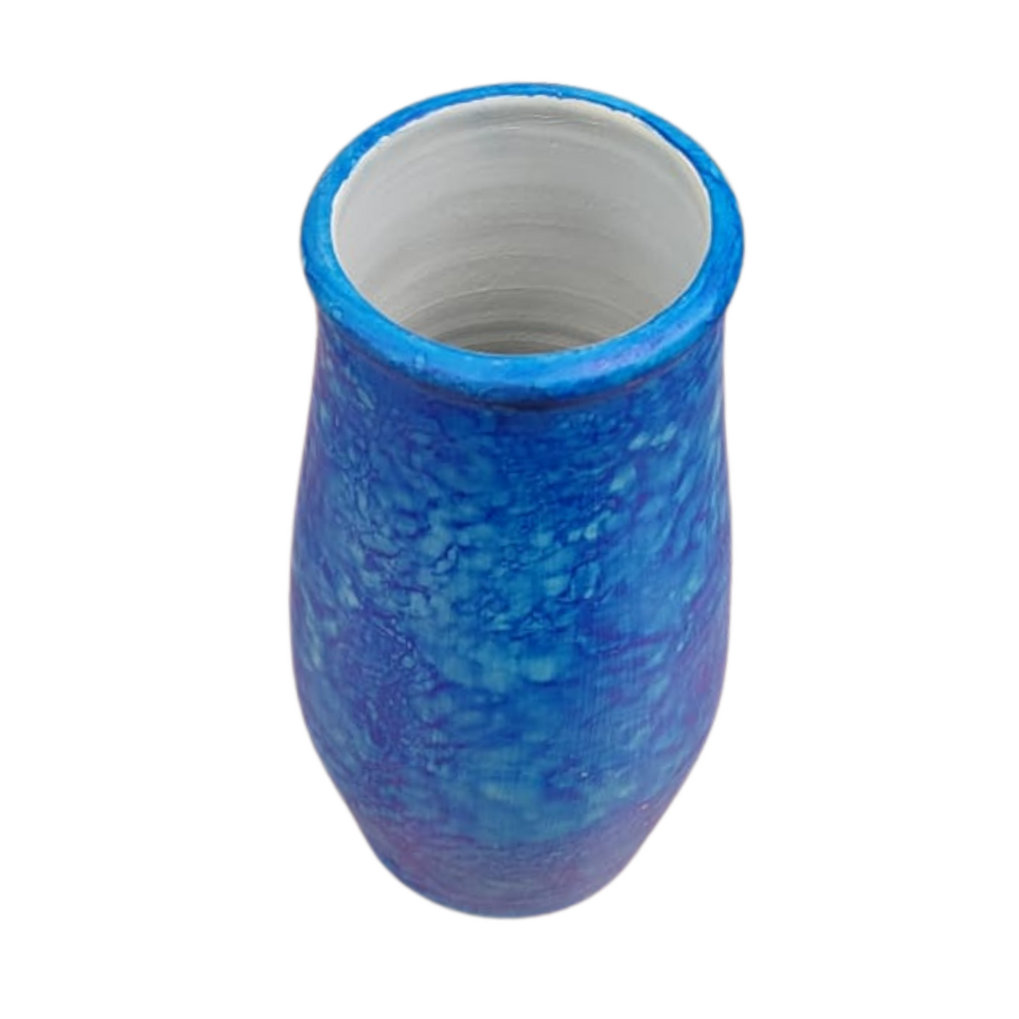 Blue painted vase