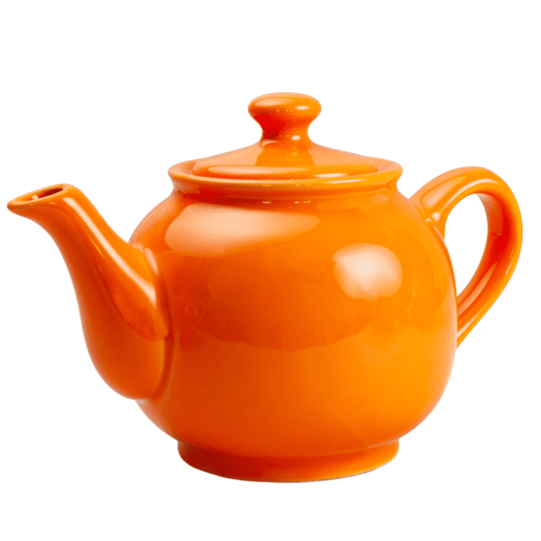 Ceainic, 600 ml, portocaliu lucios