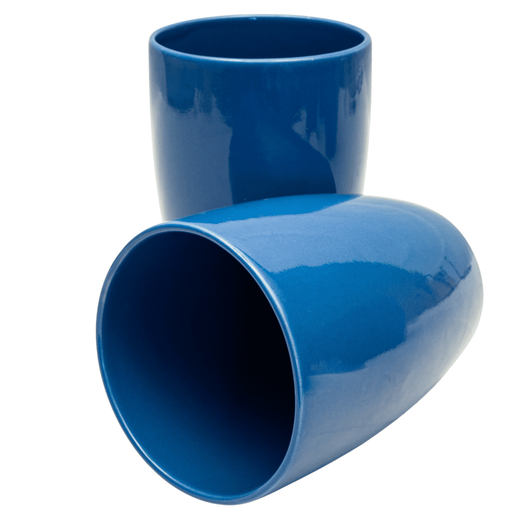 Vaza, 15.5 cm, albastru lucios