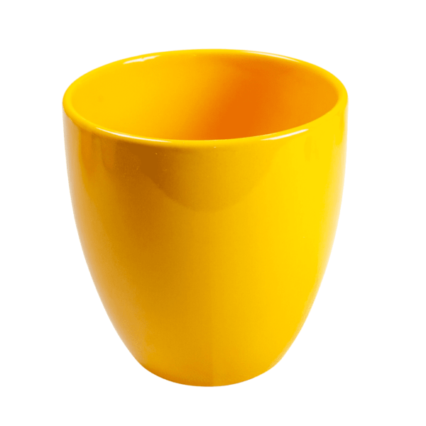 Vaza, 11.5 cm, galben lucios