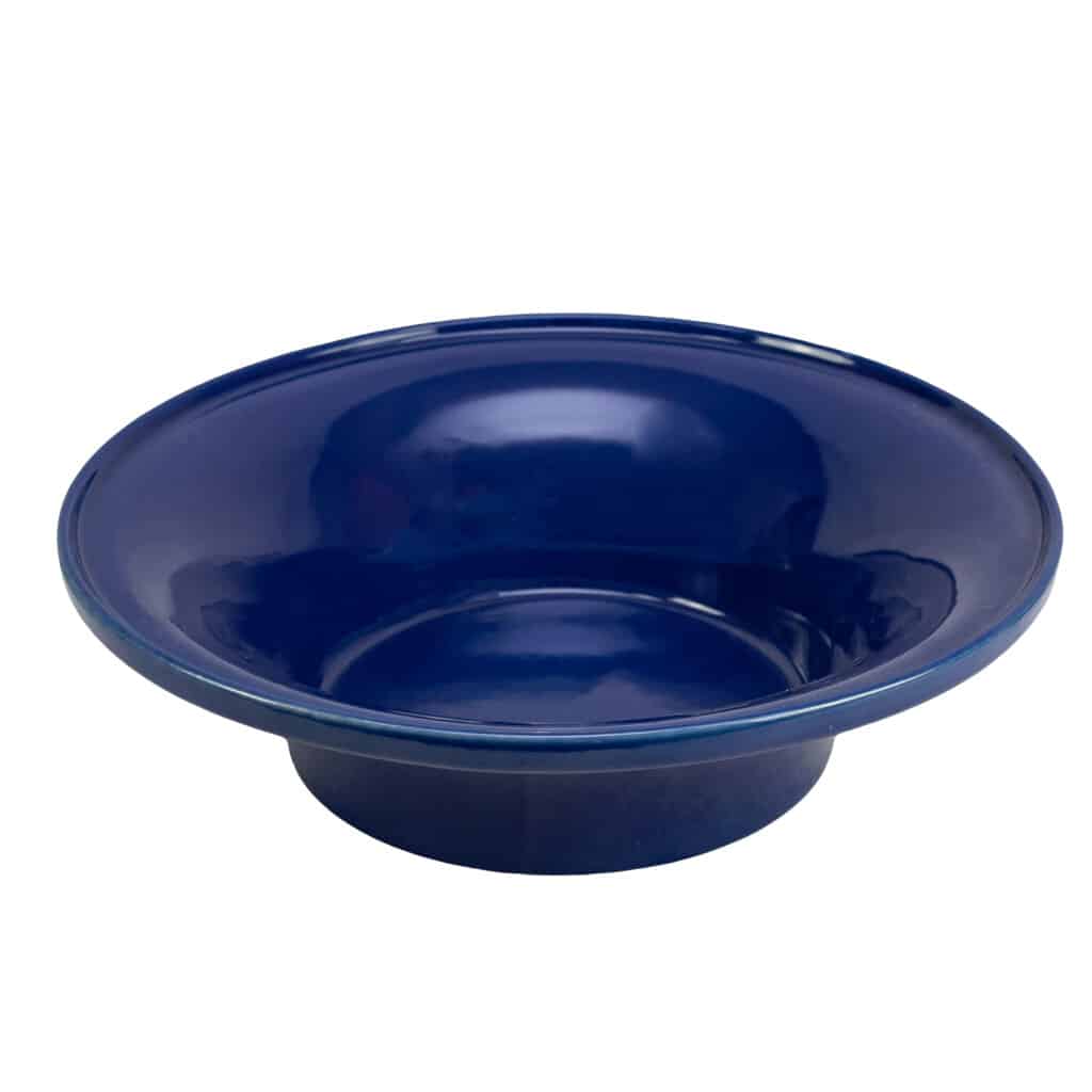 Heat-resistant tray, Round, 26.5x7.5 cm, Glossy Blue