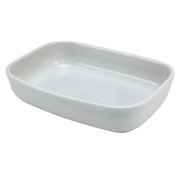Heat-resistant tray, Round, 26.5x4.5 cm, Glossy White