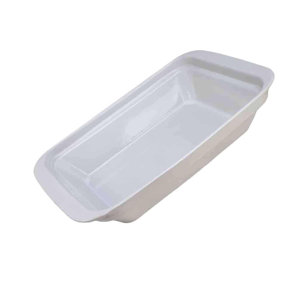 Heat-resistant tray, Rectangular, 37x23.5x8 cm, Glossy White