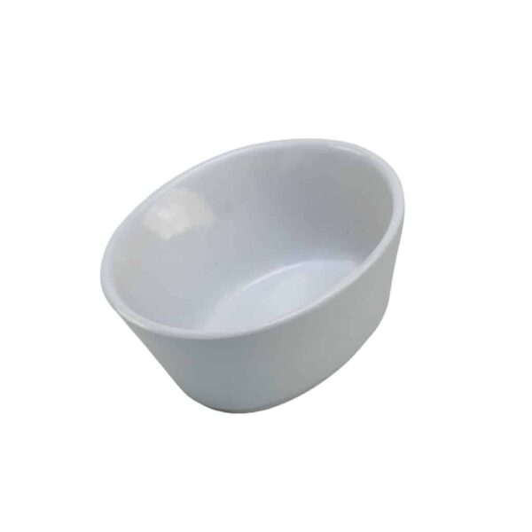 Heat-resistant tray, Round, 13.5x13.5x6.5 cm, Glossy White