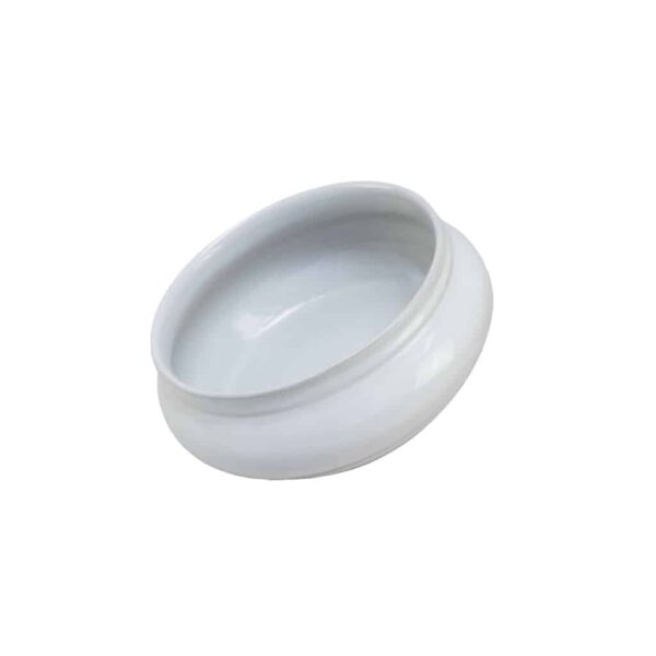 Heat-resistant tray, Round, 18x8 cm, Glossy White