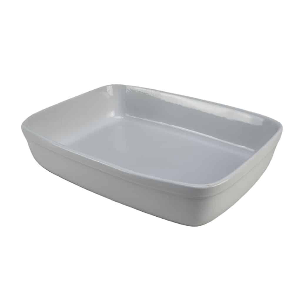 Heat-resistant tray, Rectangular, 32x24.5x7 cm, Glossy White