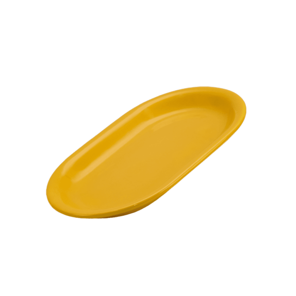 Platter, Oval, 23.5x15 cm, Glossy Yellow