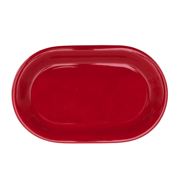 Platter, Oval, 23.5x15 cm, Glossy Red