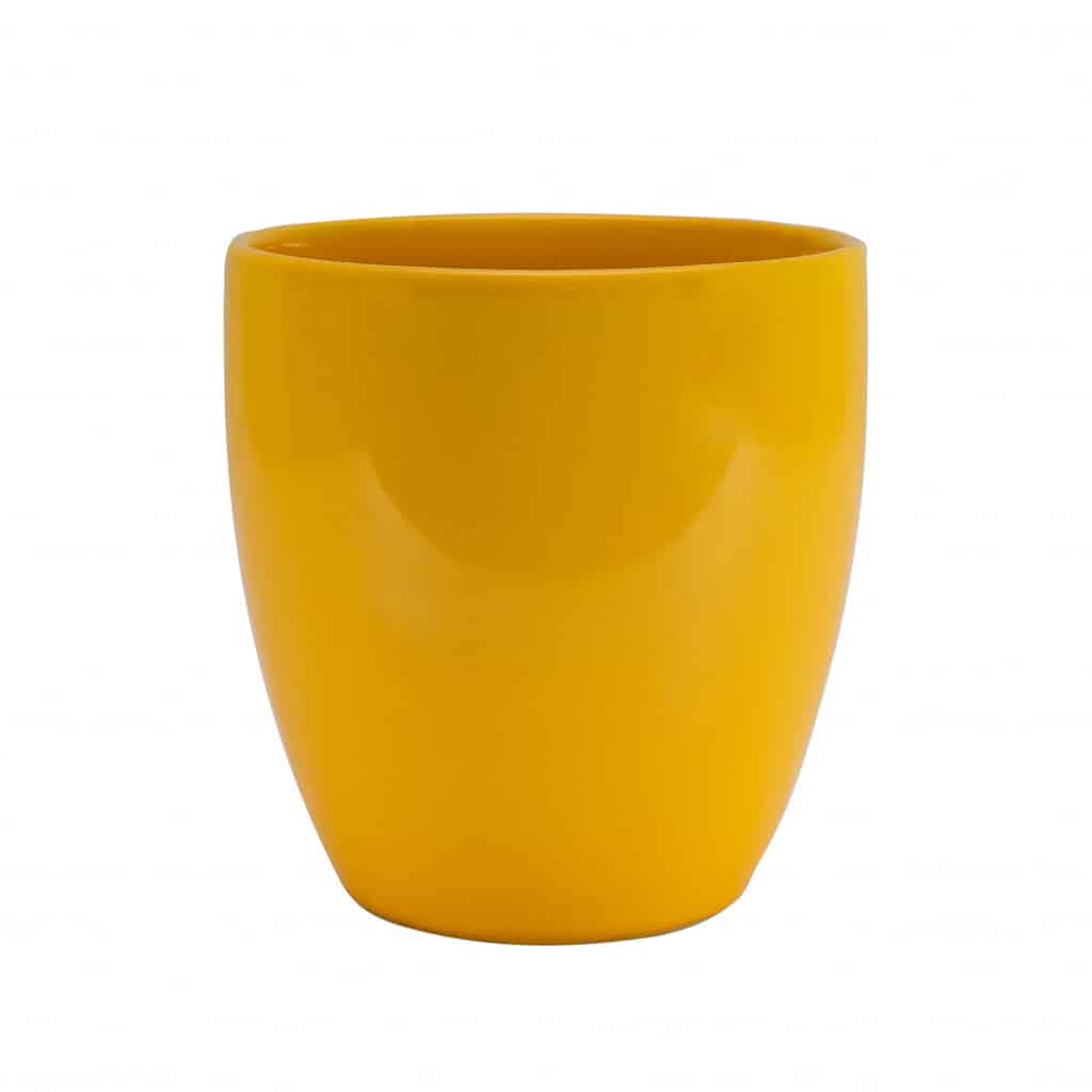 Vase, Round, 12.5x13 cm, Glossy Orange