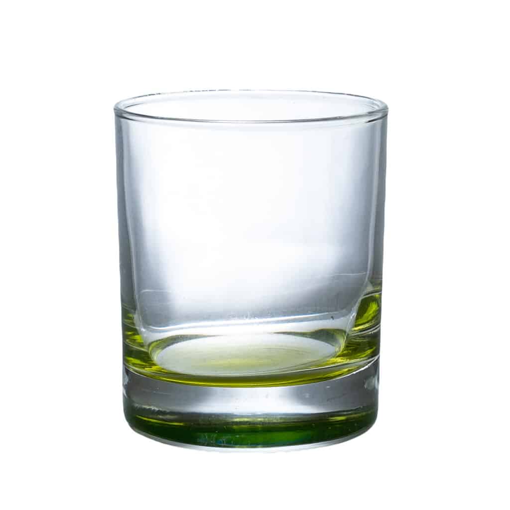 Set de 6 pahare de whisky, 225 ml, Crystal Clear, fund colorat