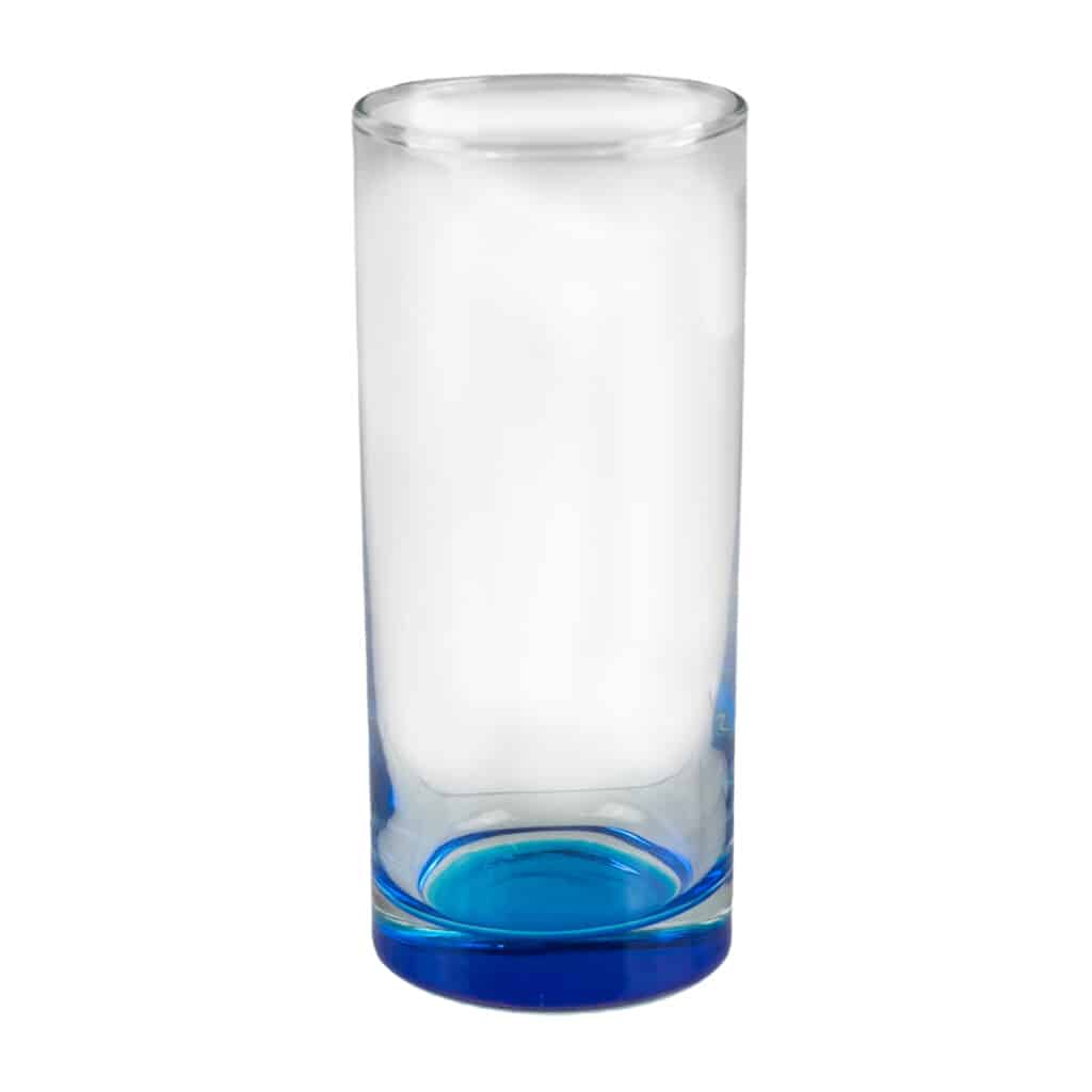 Set of 6 water glasses, 270 ml, Crystal Clear, Colored Bottom